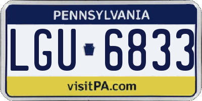 PA license plate LGU6833