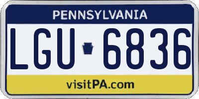 PA license plate LGU6836