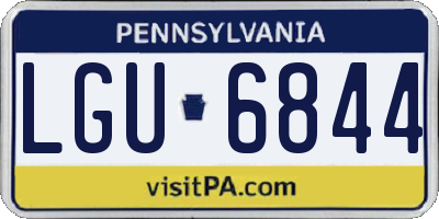 PA license plate LGU6844