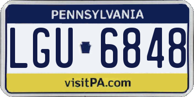 PA license plate LGU6848