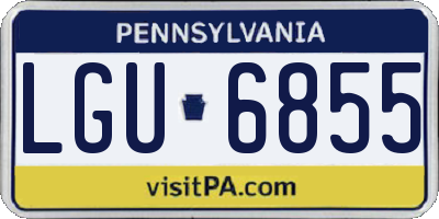 PA license plate LGU6855