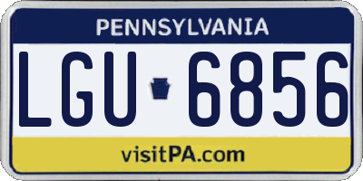 PA license plate LGU6856