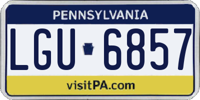 PA license plate LGU6857