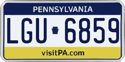 PA license plate LGU6859