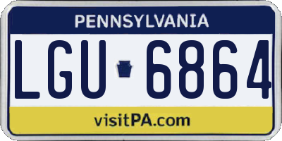 PA license plate LGU6864