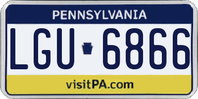 PA license plate LGU6866