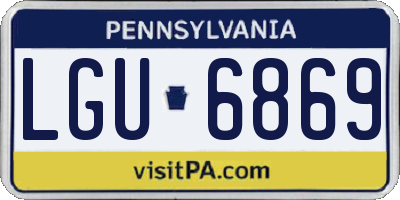 PA license plate LGU6869