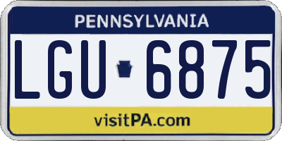 PA license plate LGU6875
