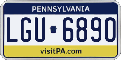 PA license plate LGU6890