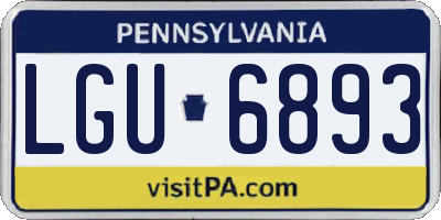 PA license plate LGU6893