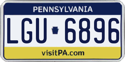 PA license plate LGU6896