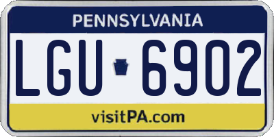 PA license plate LGU6902