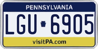 PA license plate LGU6905