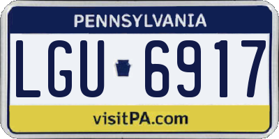 PA license plate LGU6917