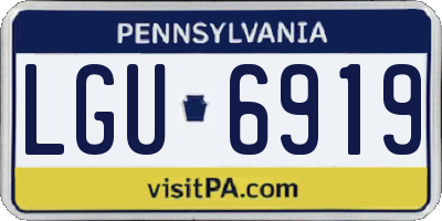 PA license plate LGU6919