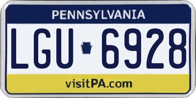 PA license plate LGU6928