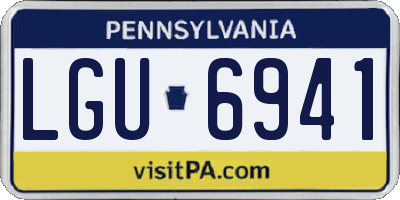 PA license plate LGU6941