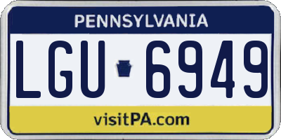 PA license plate LGU6949