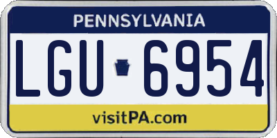 PA license plate LGU6954