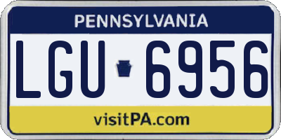 PA license plate LGU6956