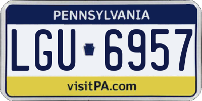 PA license plate LGU6957