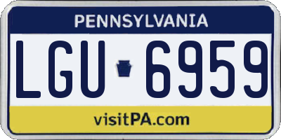 PA license plate LGU6959