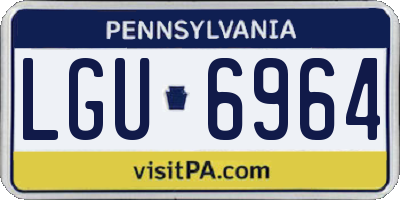 PA license plate LGU6964