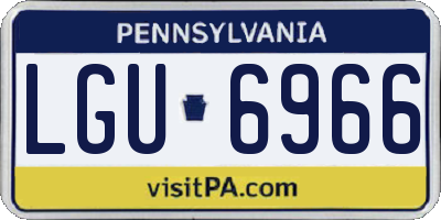 PA license plate LGU6966