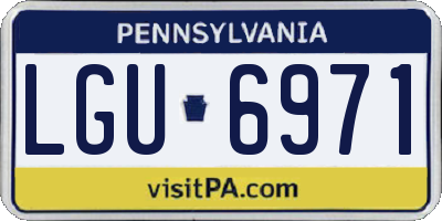 PA license plate LGU6971
