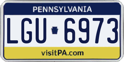PA license plate LGU6973