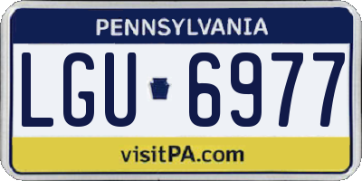 PA license plate LGU6977