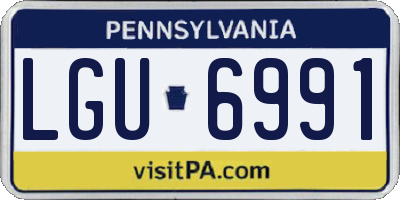 PA license plate LGU6991