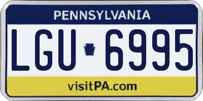 PA license plate LGU6995