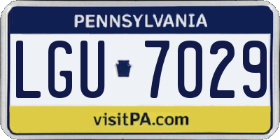 PA license plate LGU7029