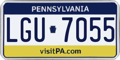 PA license plate LGU7055