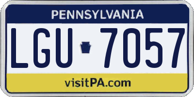 PA license plate LGU7057
