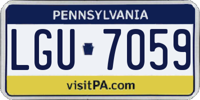 PA license plate LGU7059