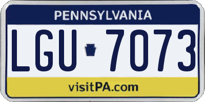 PA license plate LGU7073