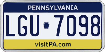 PA license plate LGU7098