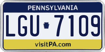PA license plate LGU7109