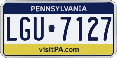PA license plate LGU7127