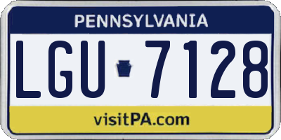PA license plate LGU7128