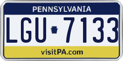 PA license plate LGU7133