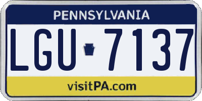 PA license plate LGU7137