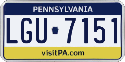 PA license plate LGU7151