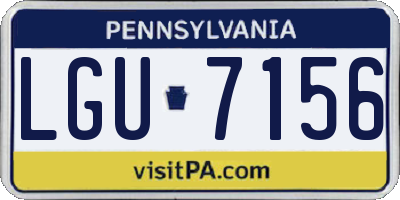 PA license plate LGU7156