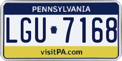 PA license plate LGU7168