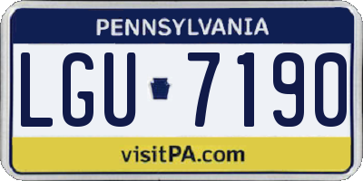 PA license plate LGU7190