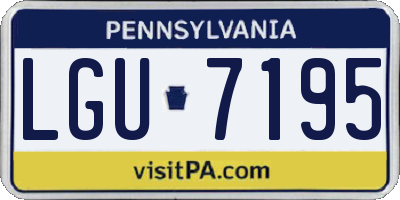 PA license plate LGU7195