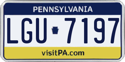 PA license plate LGU7197